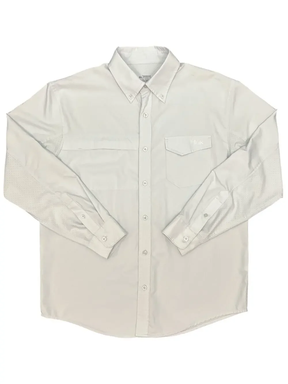 Huk Performance Fishing Shirt Men’s M Gray Long Sleeve Vented Mesh Lined